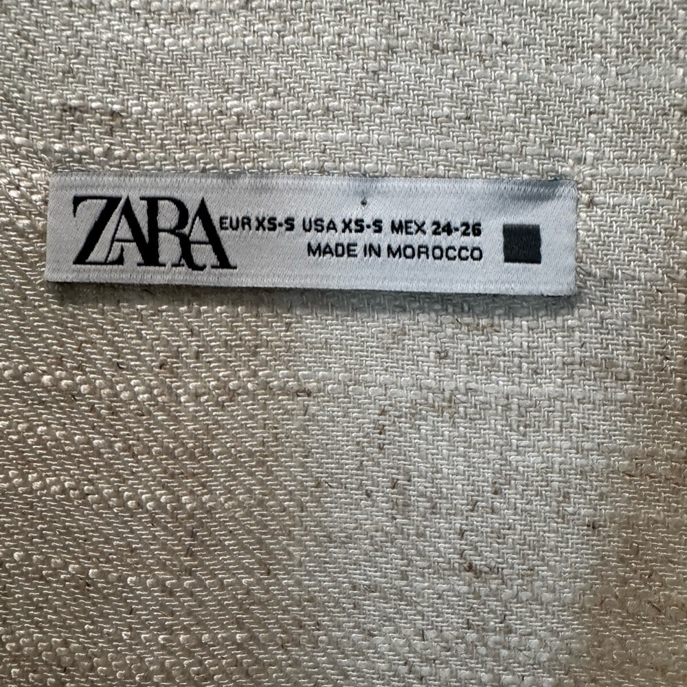 🌿 Zara Frayed Rustic Trench Coat – Size XS/S – NEW - Picture 3 of 10